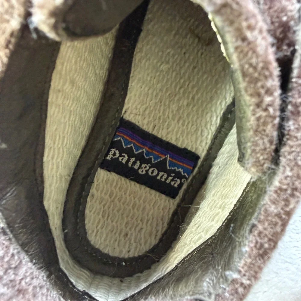 Patagonia Alpaca Brown Youth 10 Wool Moccasin Hiking Boots T3022Y